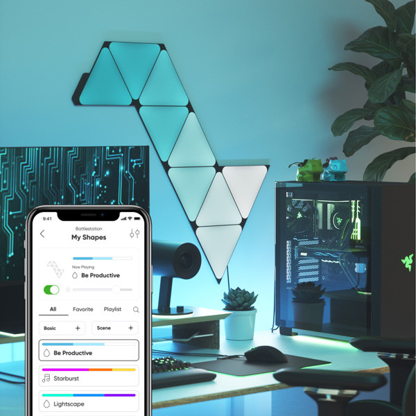 Nanoleaf(ナノリーフ) Shapes Black Triangle Nanoleaf Shapes Ultra Black Triangles | 3 stuks | Uitbreiding